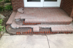 Brick Pavers Falling apart, Stoney Point Ontario - Before